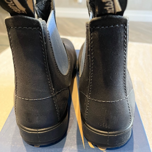 Blundstone Suede Chelsea Boot unisex USW-8, USM-6, AUS-5 steel grey/ pale denim. - Picture 4 of 14